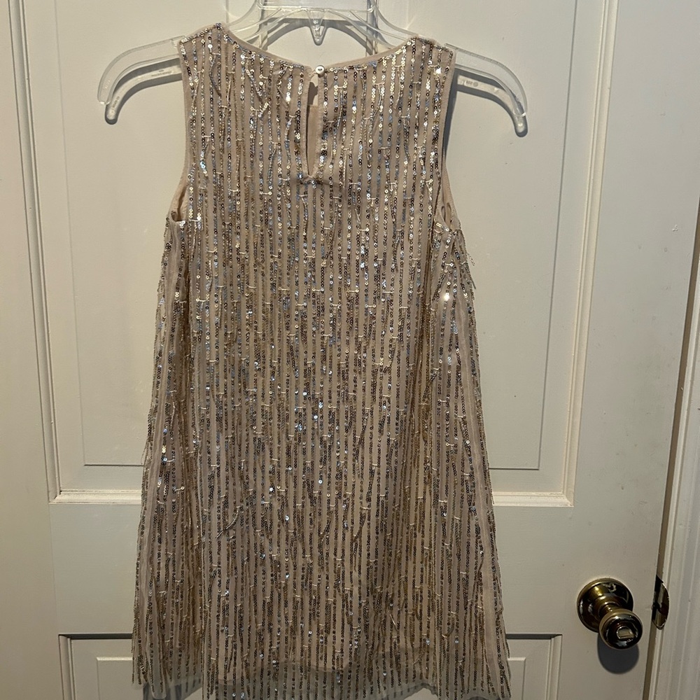 H&M Gold Sequence Blouse - -Sleeveless Size 8 - Picture 5 of 5